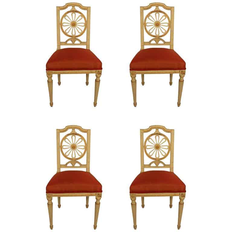 Four Gustavian Chairs- 19th century- styylish