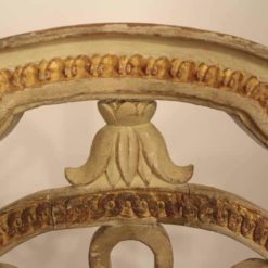 Four Gustavian Chairs- closeup backrest- styylish