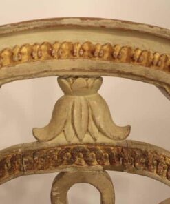 Four Gustavian Chairs- closeup backrest- styylish