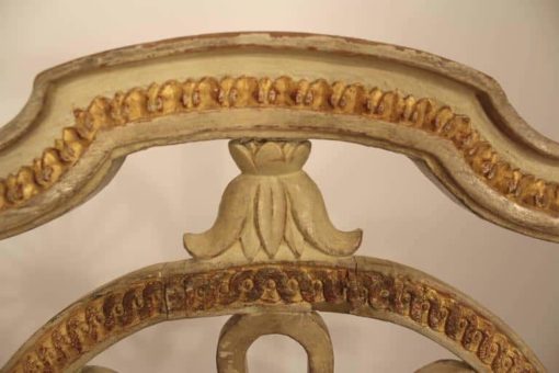 Four Gustavian Chairs- closeup backrest- styylish