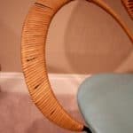 Mid-Century Style Rattan Ribbon Chair