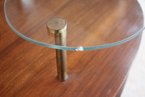 Mid century side table- glass top- styylish