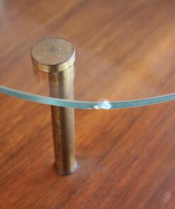 Mid century side table- glass top- styylish