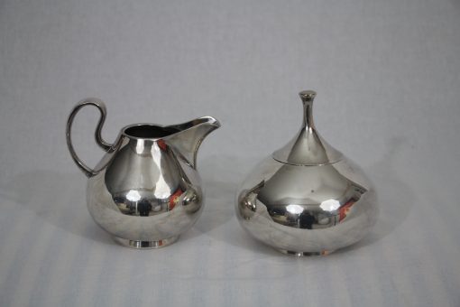 Chrome Coffee and Tea Set- milk and sugar- styylish