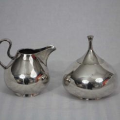 Chrome Coffee and Tea Set- milk and sugar- styylish