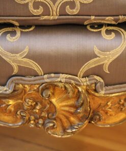 19th Century Gilded Wood Bergere- closeup- styylish