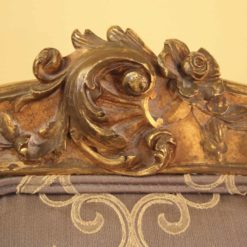 19th Century Gilded Wood Bergere- closeup backrest- styylish