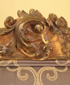 19th Century Gilded Wood Bergere- closeup backrest- styylish