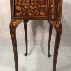 Dutch Card Table- side view with marquetry- styylish