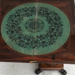 English Regency Card Table- open top- styylish