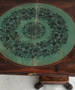 English Regency Card Table- open top- styylish