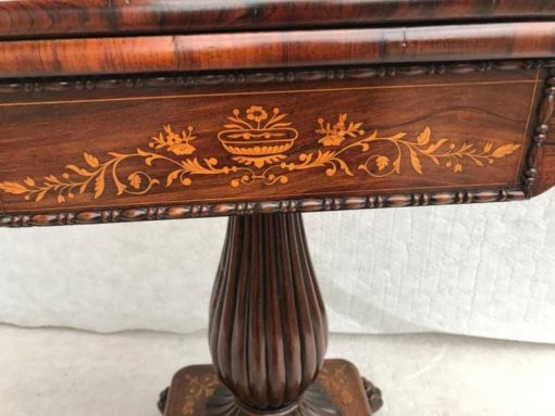 English Regency Card Table- closeup- styylish