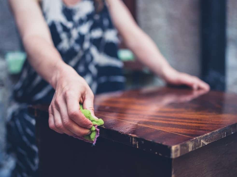 Clean Antique Furniture - A Woman Cleaning Furniture