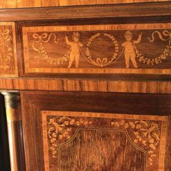 Italian Antique Drop Front Desk- closeup side- styylish