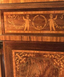 Italian Antique Drop Front Desk- closeup side- styylish