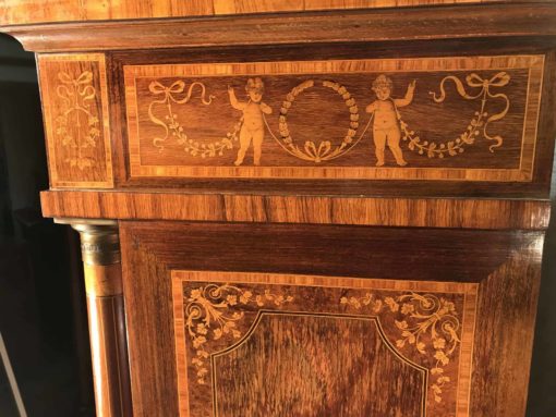 Italian Antique Drop Front Desk- closeup side- styylish