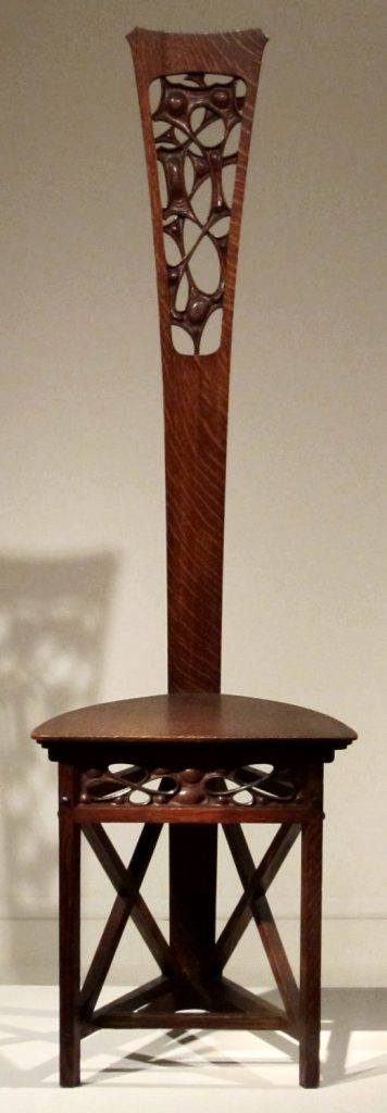 Art Nouveau - Oak Chair By Rohlfs