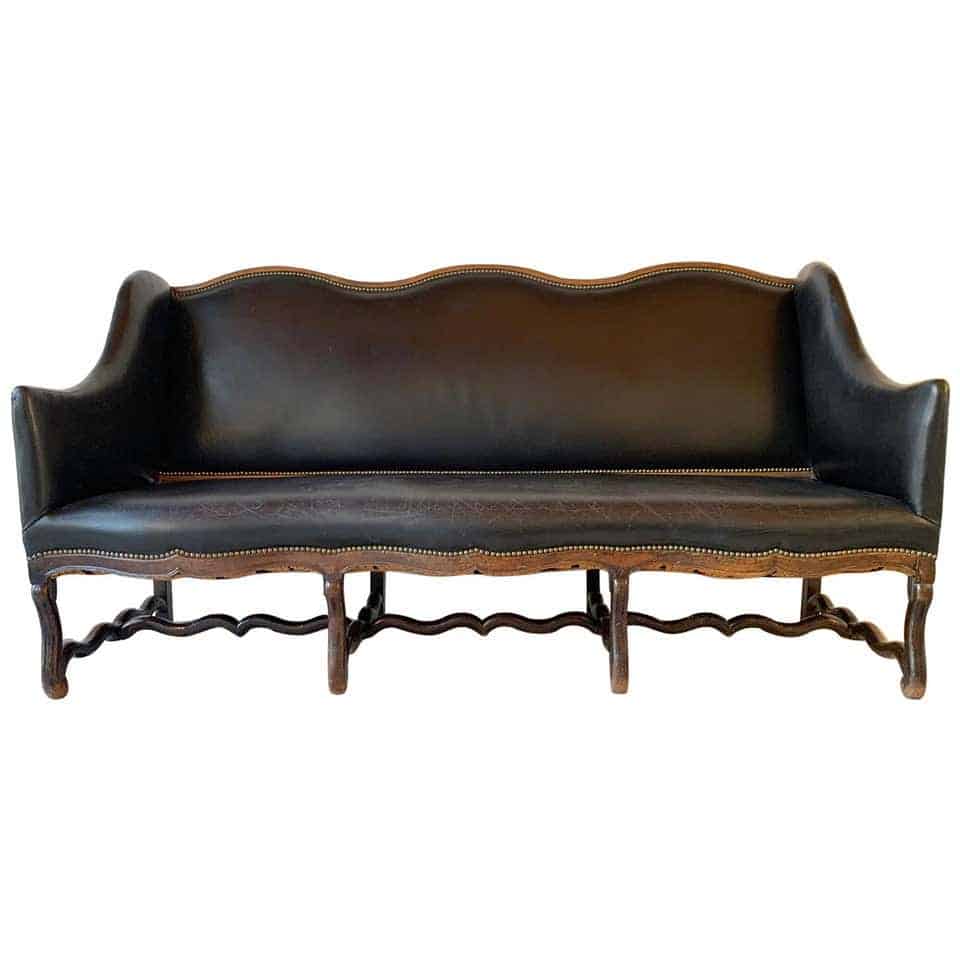 Couch - French Walnut Style Louis XIII Sofa