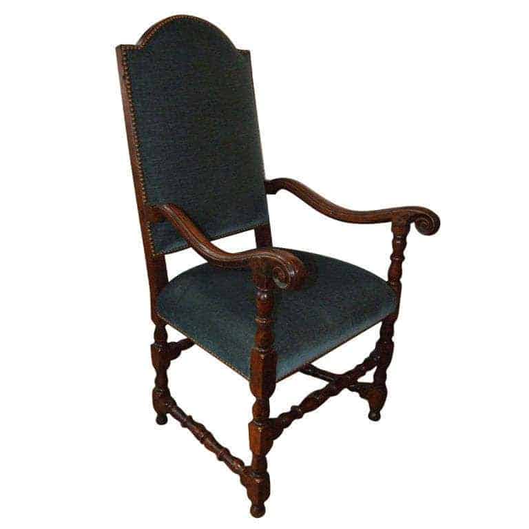 Flemish-Baroque-Walnut-Armchair