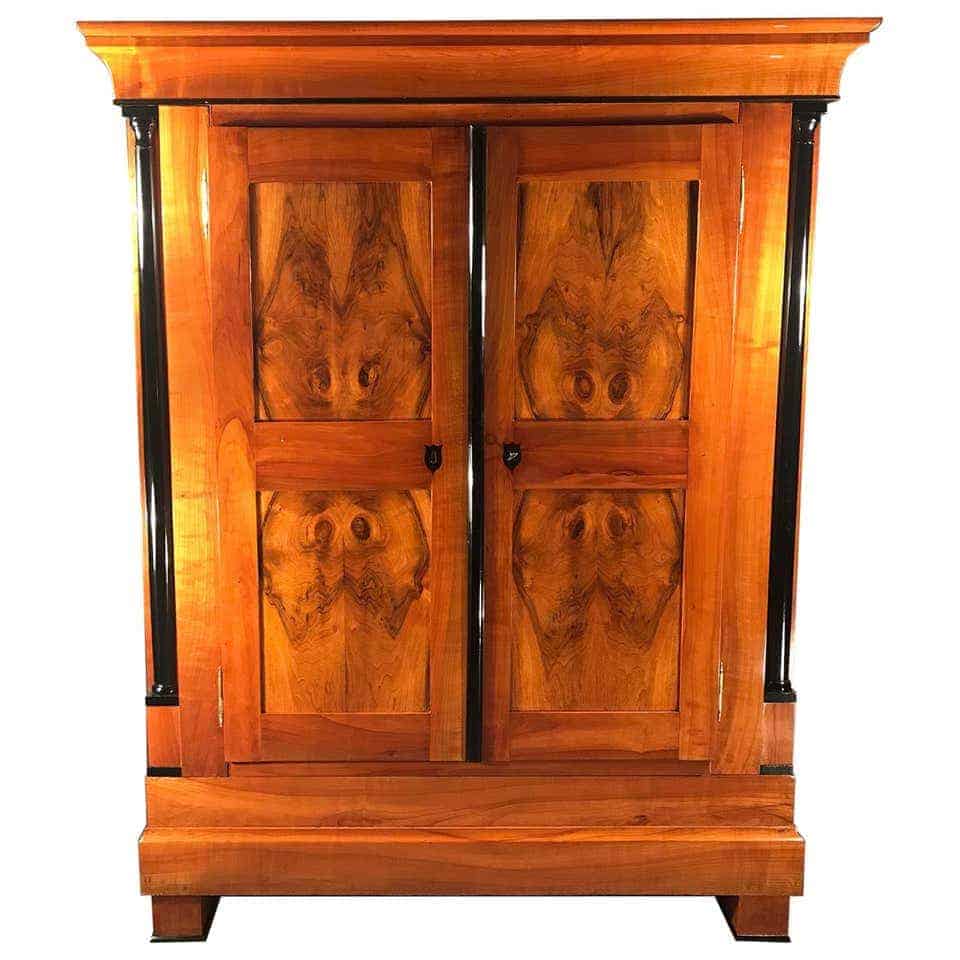 Biedermeier Wardrobe walnut- 19th century- styylish