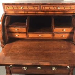 Antique Cylinder Desk- closeup open- styylish