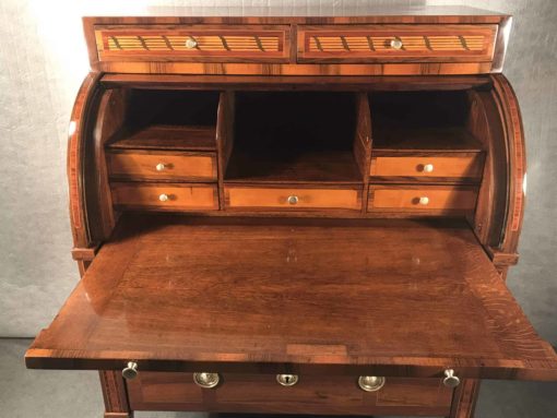 Antique Cylinder Desk- closeup open- styylish