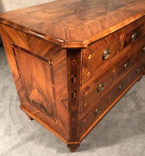 Louis XVI Commode walnut- three-quarters view- styylish