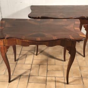 Pair of Console Tables, Italy 18th century, Walnut