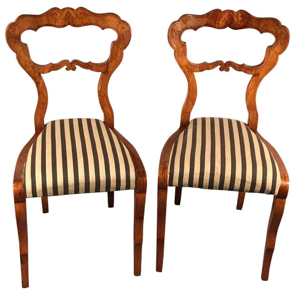 Pair of Biedermeier Chairs- 19th century- styylish