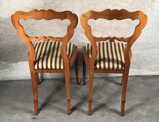 Pair of Biedermeier Chairs- back- styylish