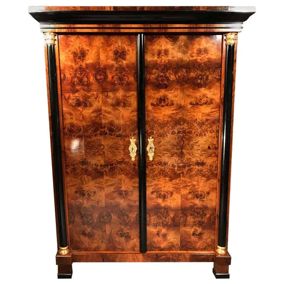 Biedermeier Wardrobe walnut- 19th century- styylish