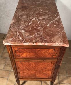 Antique Louis XVI Dresser- sideview with marble top- styylish