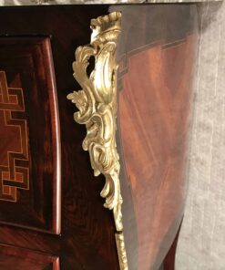 European Antique Dresser- detail of bronze- styylish