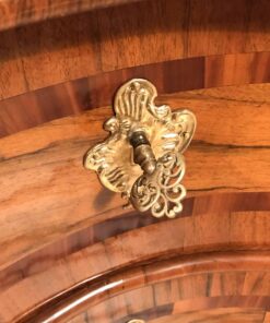 German Baroque Dresser- closeup of brass keyhole- styylish