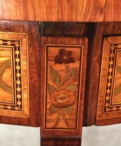 Antique side table- detail of flower marquetry- styylish