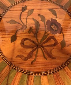 Antique side table- detail of lower shelf- styylish