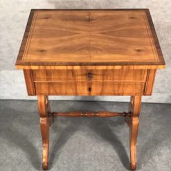 Biedermeier Sewing table- front view with top- styylish