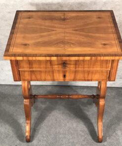 Biedermeier Sewing table- front view with top- styylish