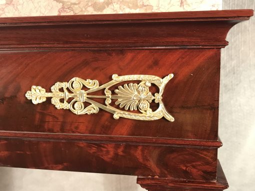 Console Table mahogany- detail with brass fitting- styylish