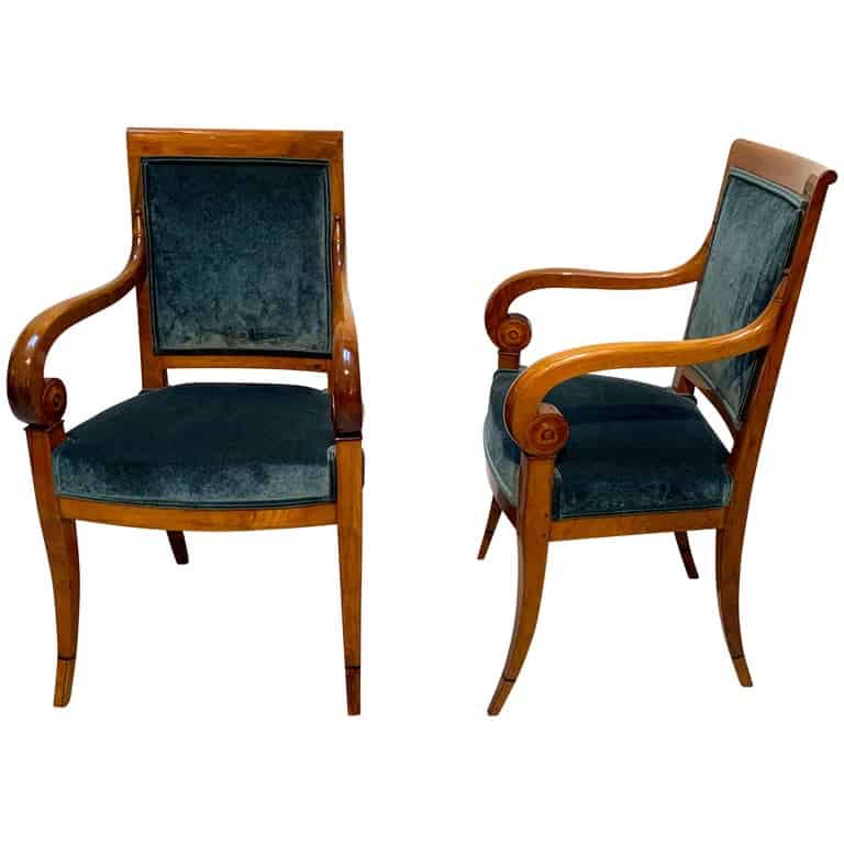 Pair of Neoclassical Armchairs - Styylish