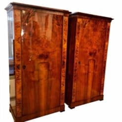 Pair of Biedermeier Armoires, Walnut Veneer- full view- styylish