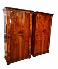 Pair of Biedermeier Armoires, Walnut Veneer- full view- styylish