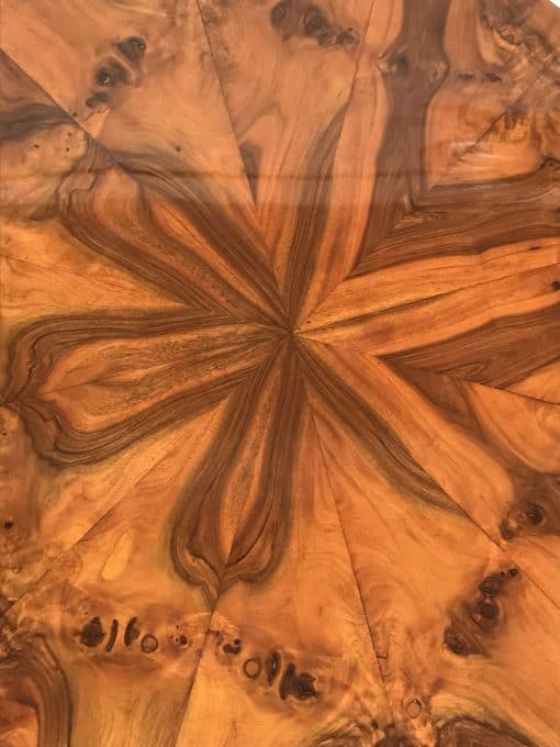 round Biedermeier Table- detail of the top- styylish