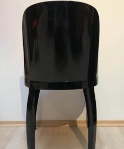 Art Deco Dining Chairs- back view of one chair, ebonized wood- Styylish
