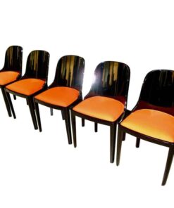 Art Deco Dining Chairs- five chairs in a row front view- Styylish