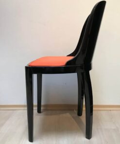 Art Deco Dining Chairs- side view of one chair, ebonized wood- Styylish