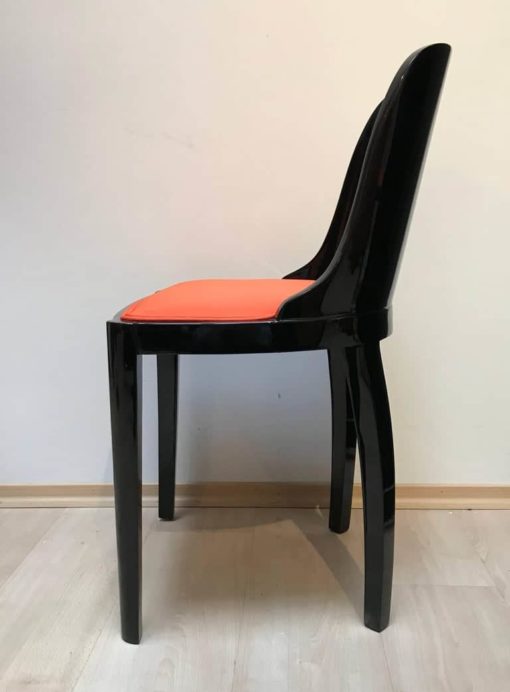 Art Deco Dining Chairs- side view of one chair, ebonized wood- Styylish