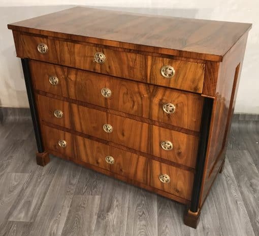 Biedermeier walnut dresser- three quarter views- styylish