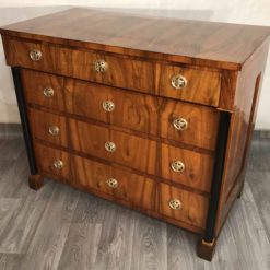 Biedermeier walnut dresser- three quarter views- styylish