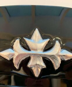 Art Deco Wardrobe with Mirror, Black Lacquer and Nickel, France, 1920s